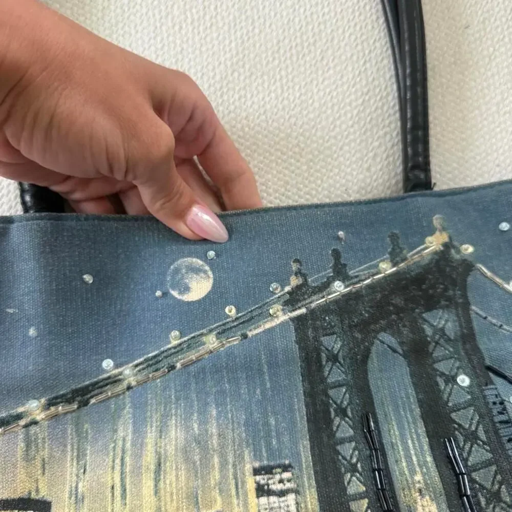 New york city beaddd handbag